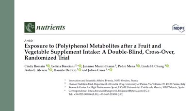 New article published in the peer review journal Nutrients