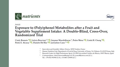 New article published in the peer review journal Nutrients